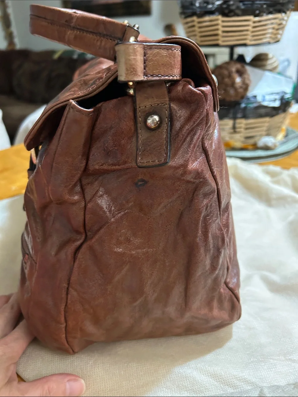 Vintage Miu Miu Leather Satchel Bag